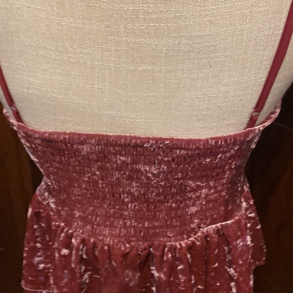 American Eagle Crushed Velour Layer Hem Crop Top NWT - Picture 5 of 8